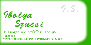 ibolya szucsi business card